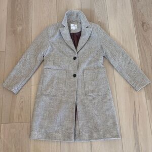 SAM EDELMAN Women's Windowpane Plaid Coat Size Small in Feminine Plaid
